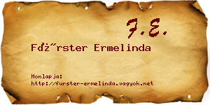 Fürster Ermelinda névjegykártya